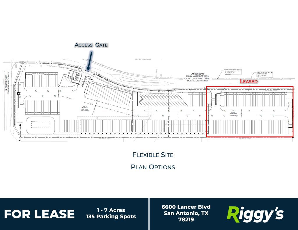 Site Plan showing leased area