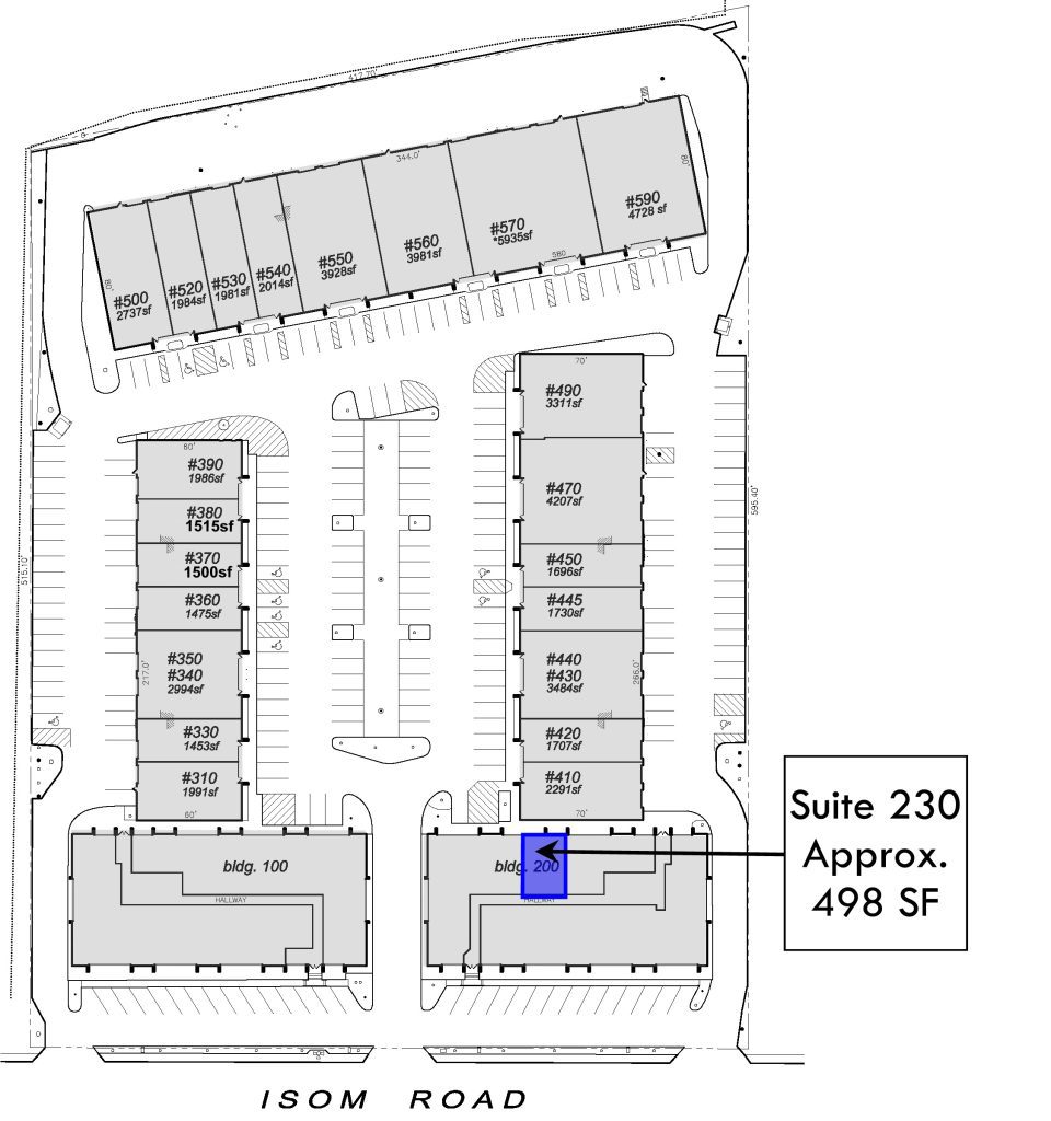 6-27-25 Site Plan - Isom Road Business Park - Suite 230
